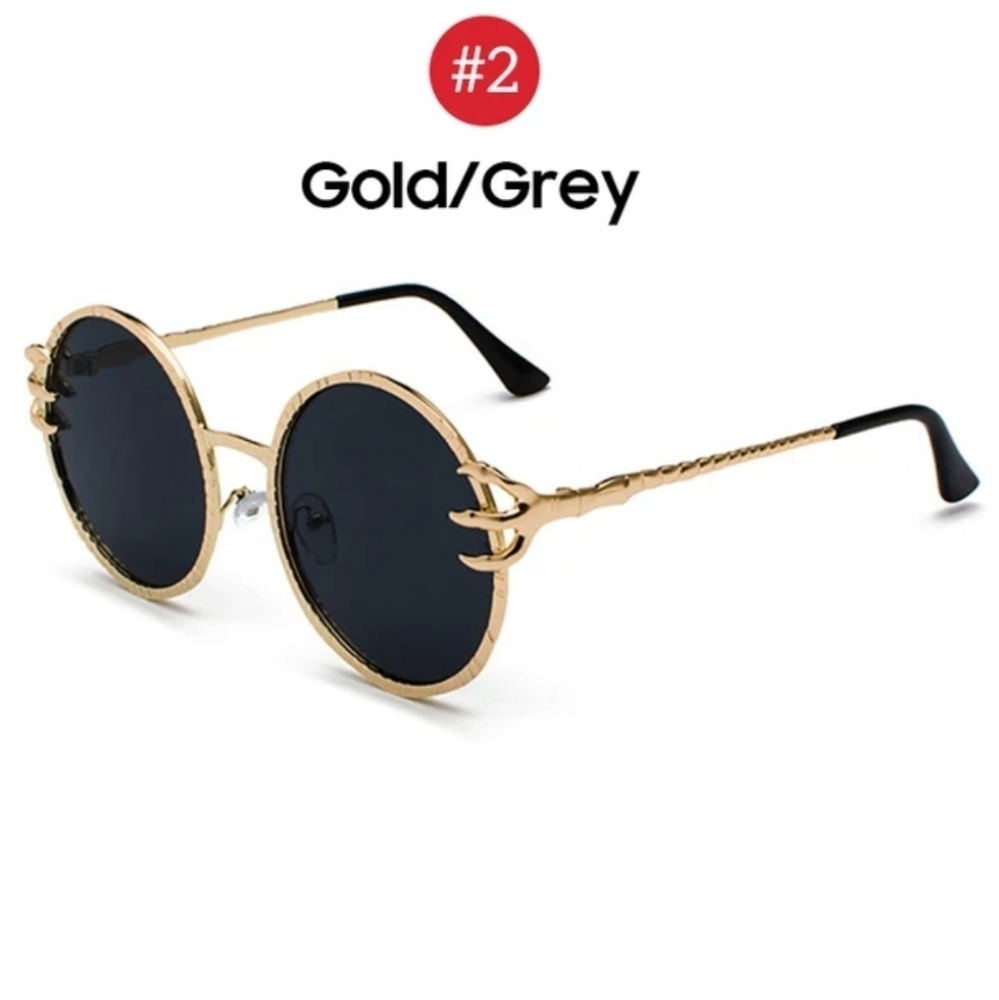 Gothic Round Claw Goth Sunglasses - Picture 4 of 8